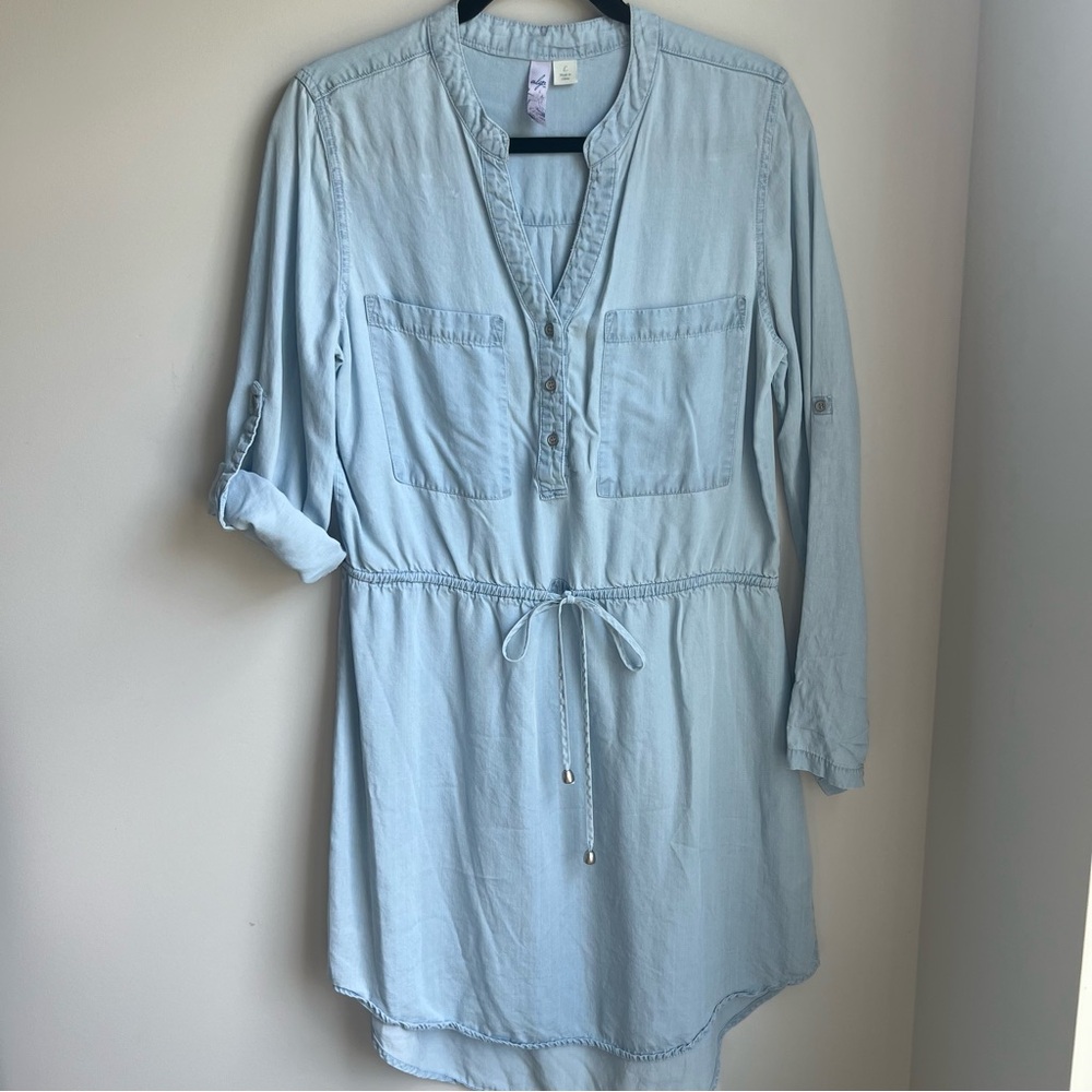 Alya Light Blue High Low Dress - Size Large - Picture 3 of 11